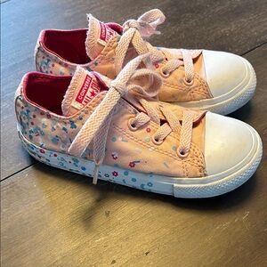 Converse All Star Pink Confetti Low Top Lace-Up Sneakers